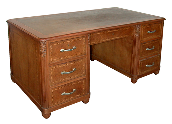 10.4381 19th C. French Desk With Inlaid Borders
