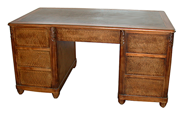 10.4381 19th C. French Desk With Inlaid Borders