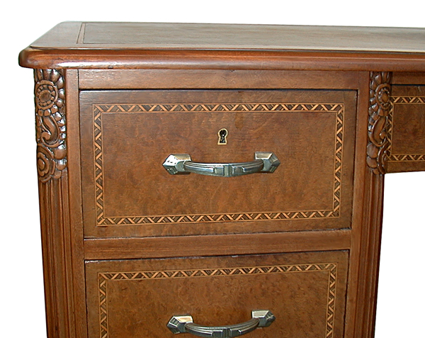 10.4381 19th C. French Desk With Inlaid Borders