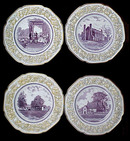 83.5388 12 Pc Bicentennial George Washington Porcelain Memorial Plate Set 1732-1932