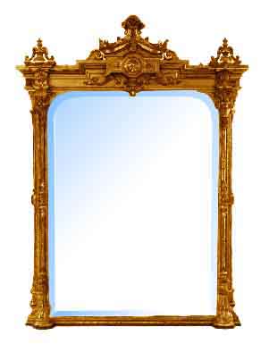 33.5083 American Renaissance Revival Gessoed Gilt Wood Mirror c. 1855