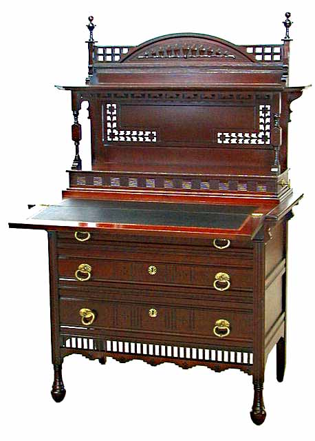 08.4599 Aesthetic Movement Mahogany Writing Desk