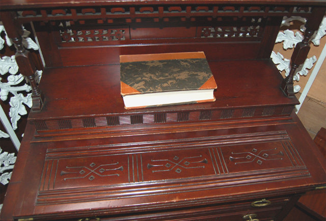 08.4599 Aesthetic Movement Mahogany Writing Desk