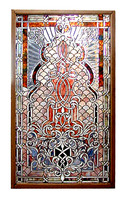 74.5454 Beveled, Stained, and Rippled Glass Window