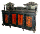 28.5423 Antique Inlaid & Ebonized Victorian Credenza c. 1880