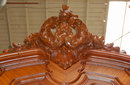 1202 Antique French Rosewood Three-Door Curio Cabinet