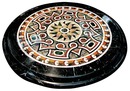 3480 48-Inch Diameter Inlaid Italian Marble Specimen Table
