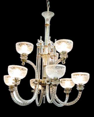 59.2486 English Glass Nine Lite Fixture