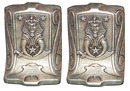 82.4049 Pair of Silver Over Bronze Sphinx Bookends
