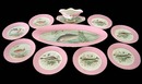 83.5586 Hand Painted 10 Pc. T&V Limoges Fish Plate Set
