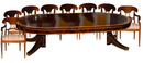 43.5780B 9 Piece Empire Dining Set c. 1910