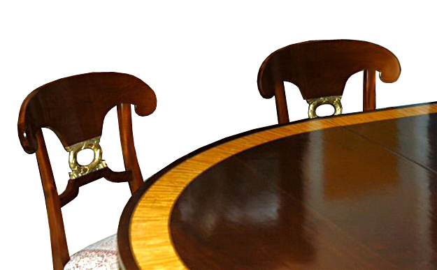 43.5780B 9 Piece Empire Dining Set c. 1910