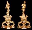 70.5622 Pair of 19th C. Figural Dore Bronze Andirons