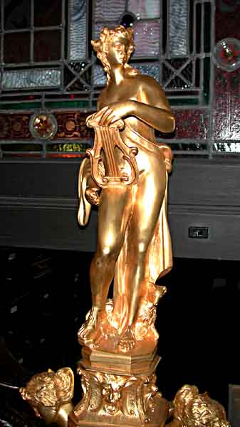 70.5622 Pair of 19th C. Figural Dore Bronze Andirons