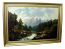 5648 19th C. Framed Oil on board Landscape Painting Signed: Mary E. Cook