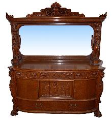23.7201 Antique American Victorian Oak Sideboard