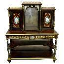 27.7189 Early 19th C. Burled Walnut & Bronze Mounted 2-Pc. Writing Desk