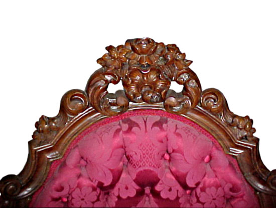 36.105 2 PC. ROSEWOOD ROCOCO PARLOUR SUITE BY GALUSHA c. 1860
