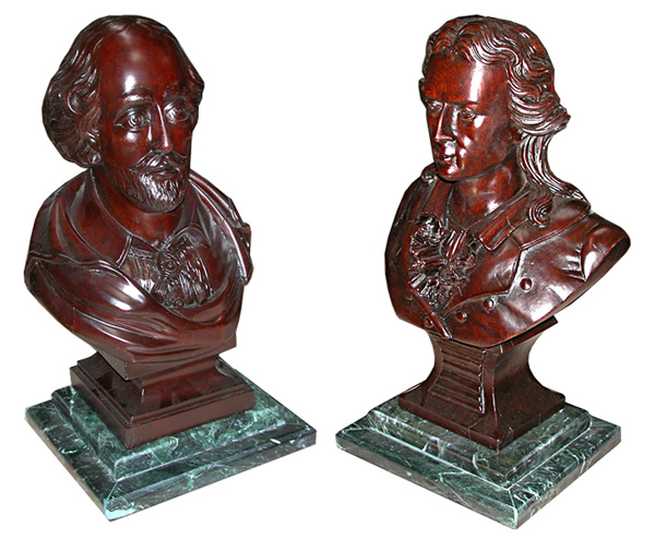 70.5701 Four Figural Walnut American Victorian Carved Busts