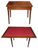 19.1142 Antique French Inlaid Side/Game Table with Backgammon Board