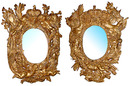 32.5779 Pair of Italian Baroque Giltwood Mirrors c. 1691