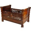 7270 Antique Victorian Rosewood Baby Crib by Alexander Roux