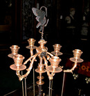 63.5819 Pair of French Napoleon III Patinated & Gilt Bronze 6-Light Candelabra