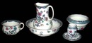 83.5793 American Wash Set with Birds and Floral Patterns.