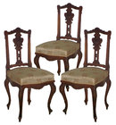 29.5048B Set of Three 19th C. French Rosewood Side Chairs