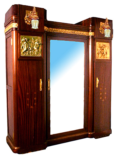 53.5838 Italian Mahogany Armoire c. 1920