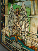 74.5839 Stained Glass Window with Angelic Motif.