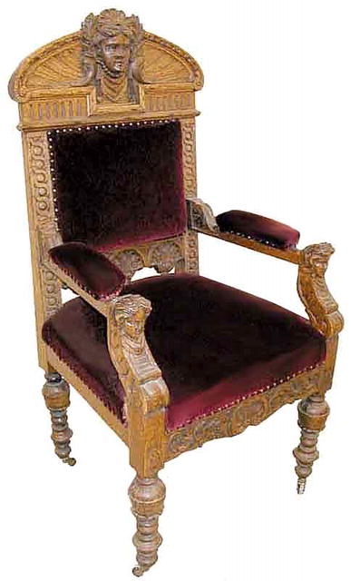31.5856 Quartersawn Oak American Armchair by Horner