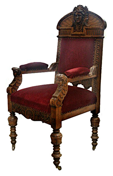 31.5856 Quartersawn Oak American Armchair by Horner