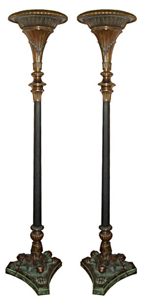 61.5889 Pair of 19th C. Egyptian Revival Torcheres