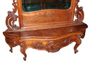 35.5143A 19th C. French Walnut Hall Mirror and Planter.