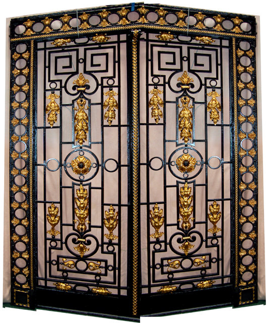 65.5900 Gorgeous Framed Iron Entry Doors c. 1890