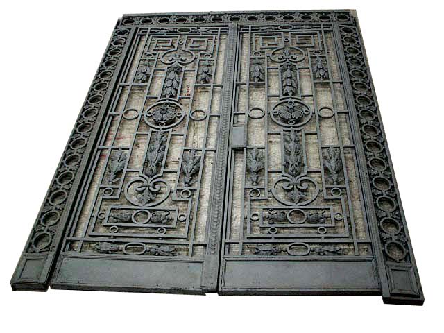 65.5900 Gorgeous Framed Iron Entry Doors c. 1890