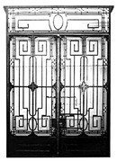 65.5901 Pair of Wrought Iron Doors with Strong Geometric Composition
