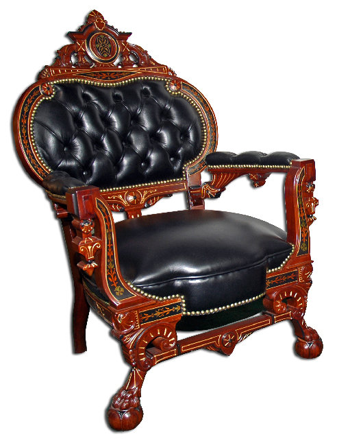 38.5942 Antique 7-Pc. American Renaissance Parlor Set by Herter Bros.