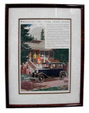 78.8454 Original 1930s Auto Print Ads with Frame
