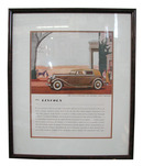 78.8454 Original 1930s Auto Print Ads with Frame