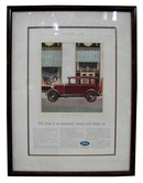 78.8454 Original 1930s Auto Print Ads with Frame