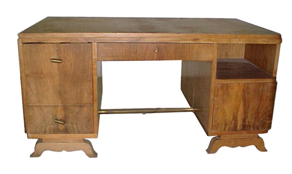 10.1438 Rosewood Art Deco Desk c. 1930