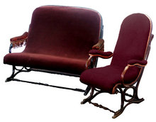 38.2312 Rare Thonet Bentwood Settee & Matching Chair