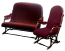 38.2312 Rare Thonet Bentwood Settee & Matching Chair