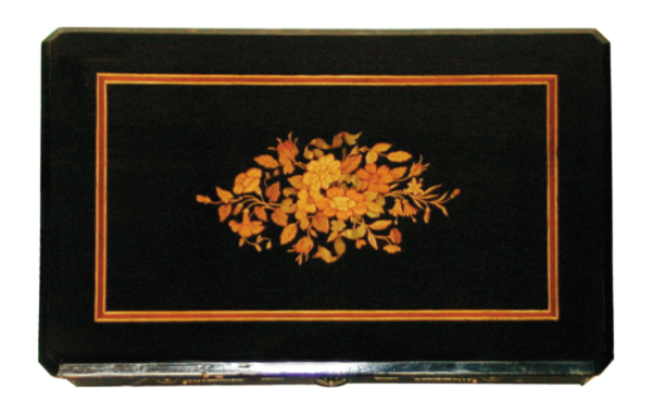 17.9766 Ebonized & Inlaid Table w/Nice Base c. 1870
