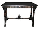 17.9766 Ebonized & Inlaid Table w/Nice Base c. 1870