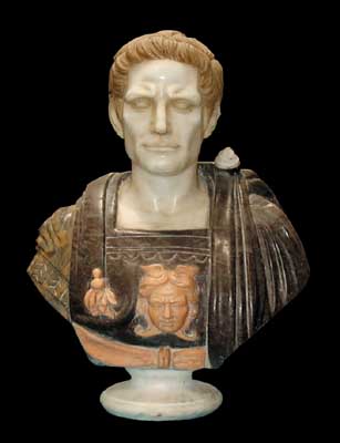 70.42297 Solid Marble Busts of Various Roman Emperors.