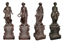 70.3126 Set of Four Cast Iron Life Size Figures -