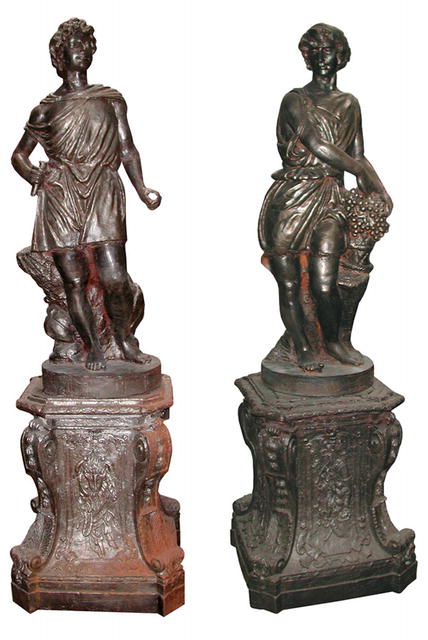 70.3126 Set of Four Cast Iron Life Size Figures -